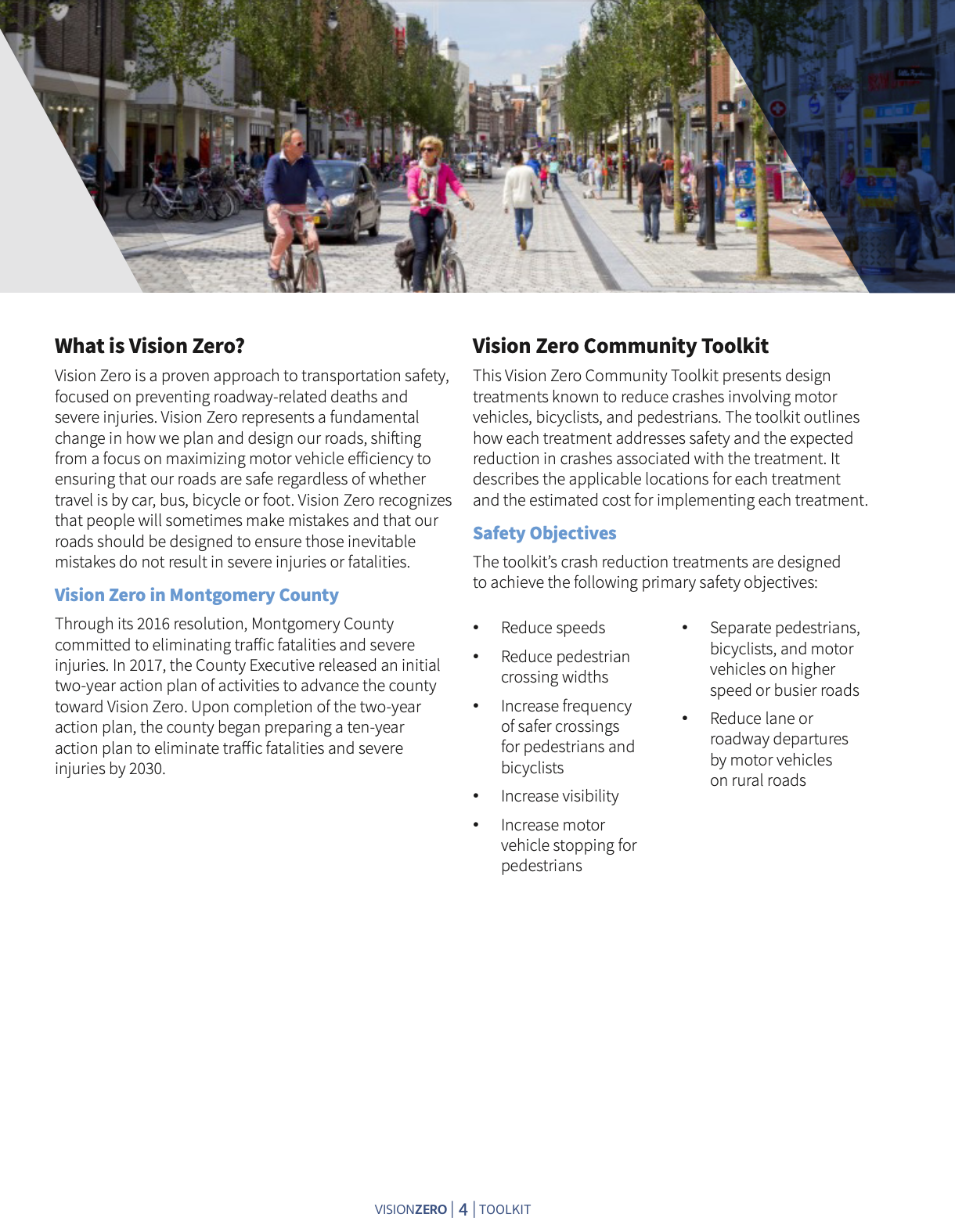 Introductory information about Vision Zero Toolkit.