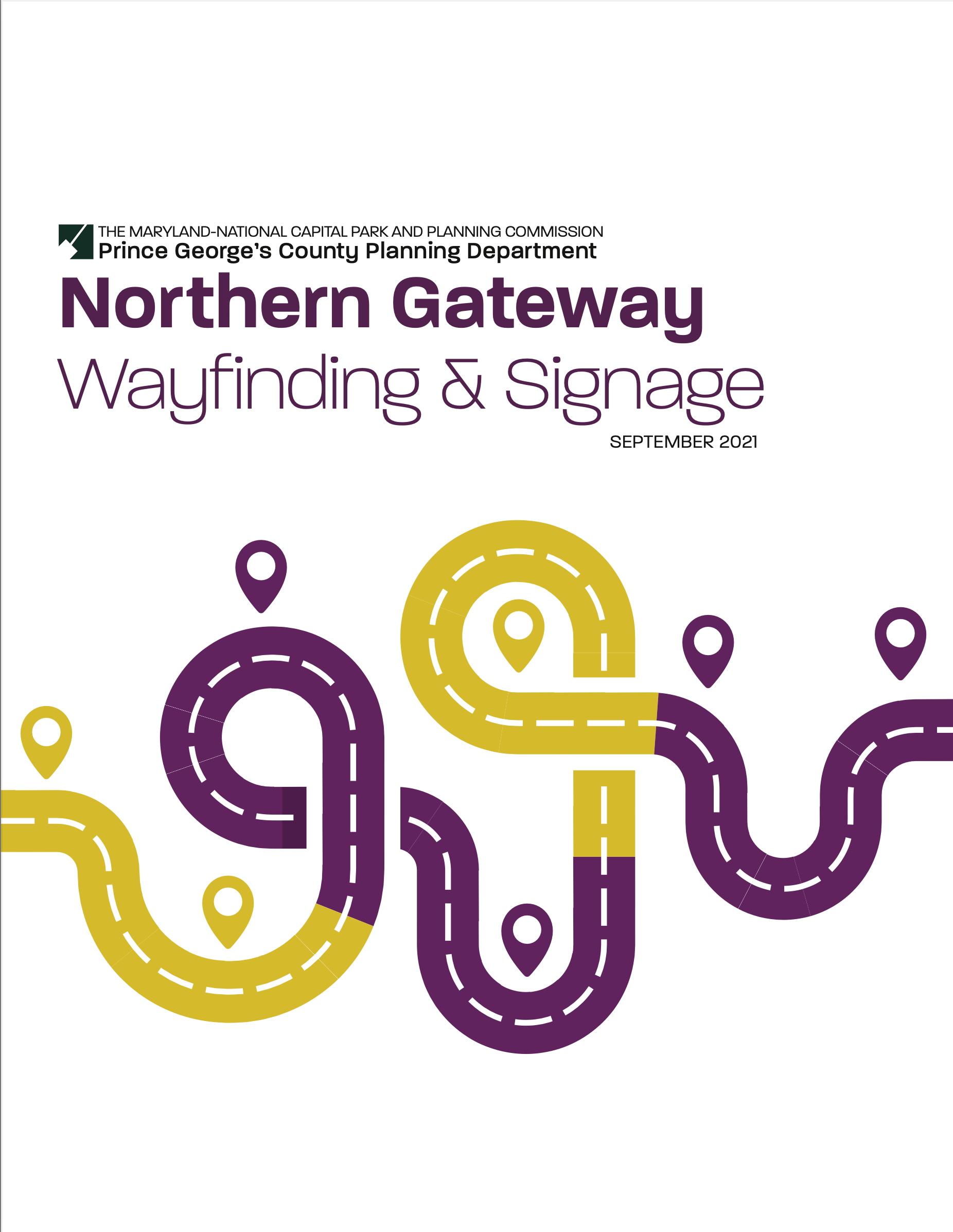 Northern Gateway Wayfinding Sign Plan Report Cover.